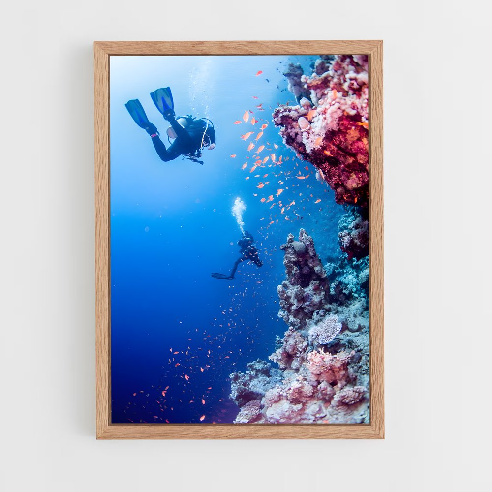 Poster Plongée dans le Bleu – affiche Plongée en apnée (vue 4)